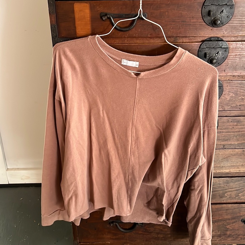 Tan long sleeve hoodie